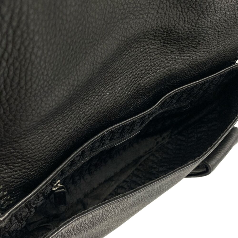 Christian Dior DIOR/ChristianDior Gaucho Handbag Black Silver Leather Hardware - Picture 7 of 15